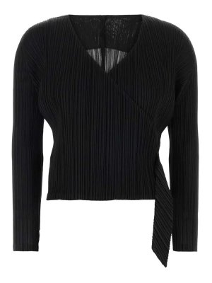 PLEATS PLEASE ISSEY MIYAKE: T-shirts - T-Shirt - Schwarz