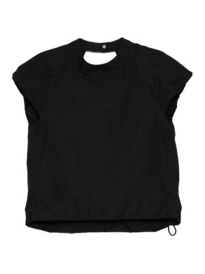 Sacai: Pull col rond - Pull Col Rond - Noir