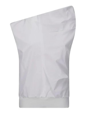 Sacai: Pull col rond - Pull Col Rond - Blanc