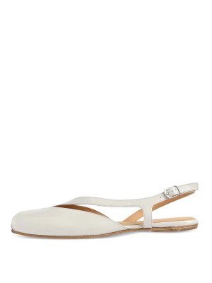 Maison Margiela: フラットシューズ - フラットシューズ - 白
