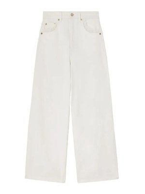 GANNI: Jeans à jambe droite - Jean Droit - Blanc