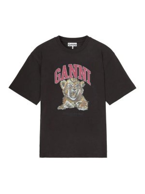 GANNI: T-shirts - T-Shirt - Bunt