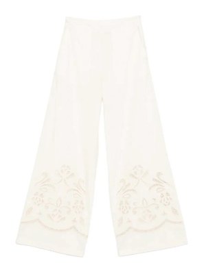FORTE FORTE: Pantalones casual - Pantalón Casual - Crema