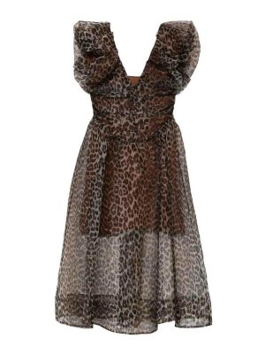 GANNI: Maxikleider - Maxikleid - Beige