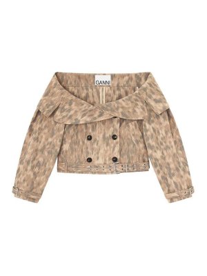 GANNI: giacche casual - Giacca con collo aperto