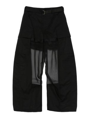 Sacai: Pantalones casual - Pantalón Casual - Negro