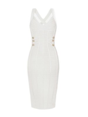 ELISABETTA FRANCHI: ニーレングスドレス - 膝丈ドレス - 白