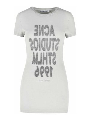 Acne Studios: t-shirts - Cold Grey Cotton T-Shirt