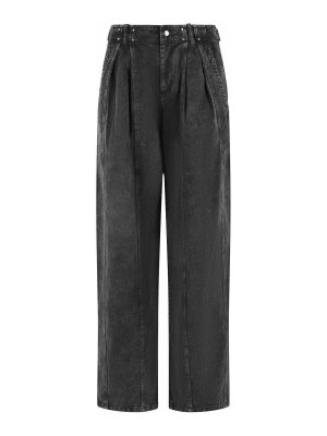 ISABEL MARANT: casual trousers - Black  Denim Workwear Pants