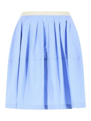Marni: mini skirts - Blue Iris Cotton Skirt