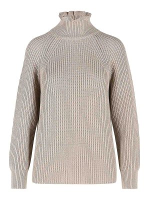 Max Mara: crew necks - Camino Oversized Cotton Cordonetto Sweater