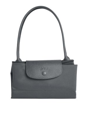 LONGCHAMP: totes bags - M Le Pliage One Anthracite Tela Shopping Bag