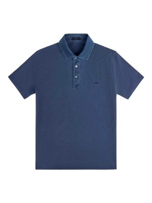 FAY: polo - Polo Fay in jersey con ricamo satinato