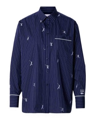 LACOSTE: shirts - Oversize shirt with jacquard patterns