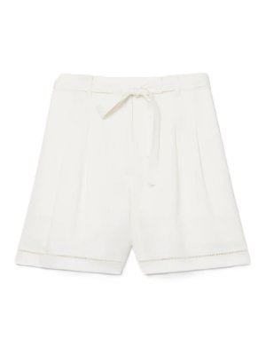 LACOSTE: Trousers Shorts - Oversize bermuda shorts in fluid linen blend