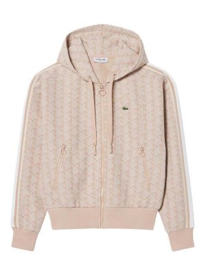 LACOSTE: Sweatshirts & Sweaters - Monogrammed jacquard hoodie