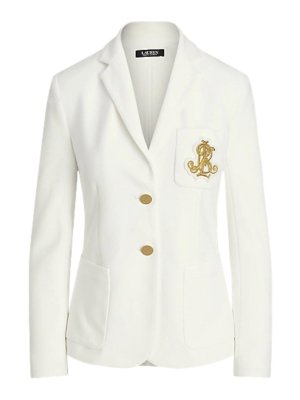 LAUREN RALPH LAUREN: evening dresses - Anfisa-lined-jacket-str sportswear piqu