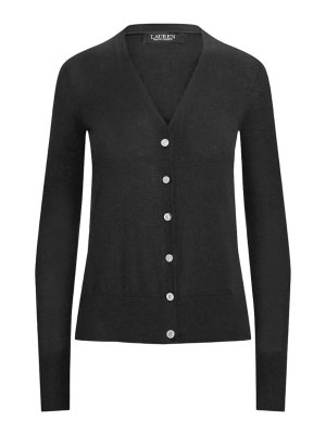 LAUREN RALPH LAUREN: カーディガン - カーディガン - 黒