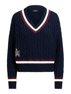 LAUREN RALPH LAUREN: Suéteres con cuello pico - Suéter Cuello Redondo - Beis