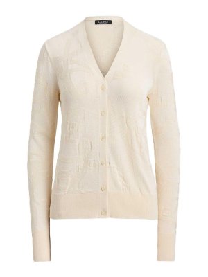LAUREN RALPH LAUREN: cardigan - Denzel cardigan in rayon pltd ctn