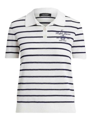 LAUREN RALPH LAUREN: Strickpullover mit Rundhalsausschnitt - Rundhalspullover - Blau