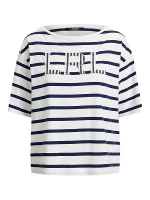 LAUREN RALPH LAUREN: t-shirt - Vauden-t-shirt-manica corta-jersey di cotone