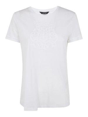 LAUREN RALPH LAUREN: leather jacket - Hailly-short sleeve-t-shirt-pima micro modal