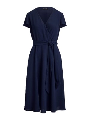LAUREN RALPH LAUREN: abiti lunghi - Abiti a portafoglio in tessuto triplo ggt-r