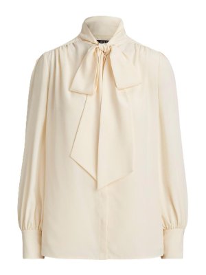 LAUREN RALPH LAUREN: camicie - Klaryce-camicetta-drappeggiata in poliestere