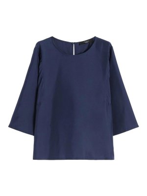 WEEKEND MAX MARA: Strickpullover mit Rundhalsausschnitt - Rundhalspullover - Blau