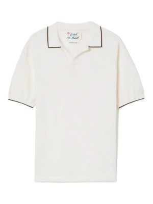 MC2 SAINT BARTH: polo shirts - Contrast cotton sloan short sleeve polo shirt