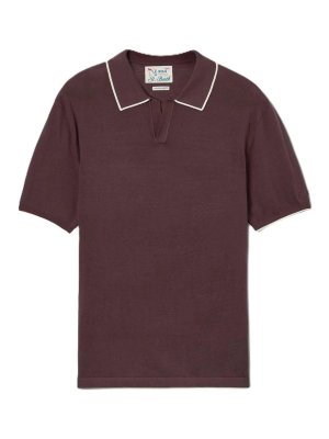 MC2 SAINT BARTH: polo shirts - Contrast cotton sloan short sleeve polo shirt