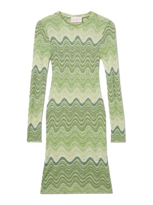 MC2 SAINT BARTH: evening dresses - Imany long-sleeved dress rachel sea wave soft