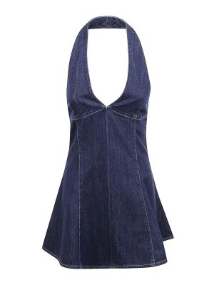 MC2 SAINT BARTH: Kurze Kleider - Kurzes Kleid - Dunkles Jeansblau