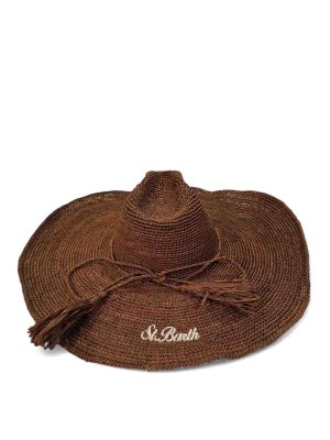MC2 SAINT BARTH: hats & caps - Raffia bucket hat with wide brim