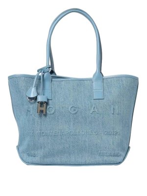 HOGAN: Handtaschen - Shopper - Helles Jeansblau