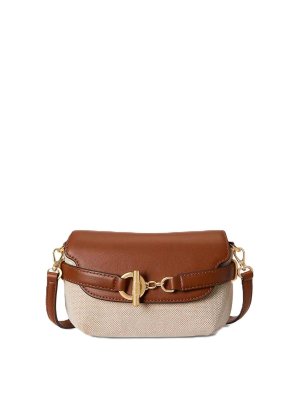 LAUREN RALPH LAUREN: ショルダーバッグ - ショルダーバッグ - ベージュ