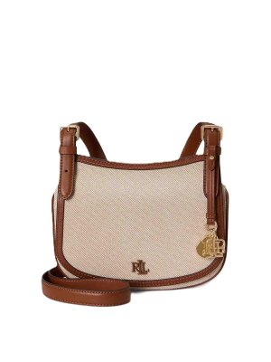 LAUREN RALPH LAUREN: ショルダーバッグ - ショルダーバッグ - ベージュ