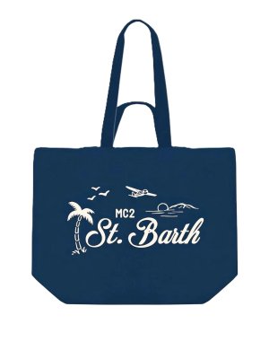 MC2 SAINT BARTH: Handtaschen - Shopper - Blau