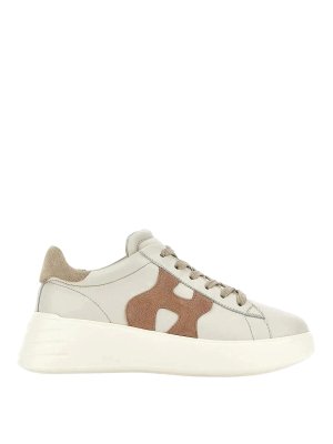 HOGAN: Chaussures à lacets - Chaussures À Lacets - Crème