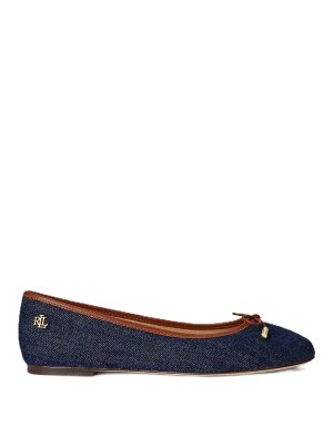 LAUREN RALPH LAUREN: flat shoes - Jayna-flats-ballet-denim/soft nappa
