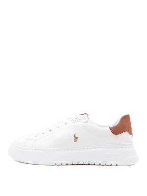 POLO RALPH LAUREN: sneakers - Rlite court-sneakers-bassa pizzo-pelle/nabuk