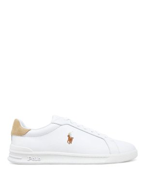 POLO RALPH LAUREN: sneakers - Hrt ct ii-sneakers-basse in pizzo-pelle