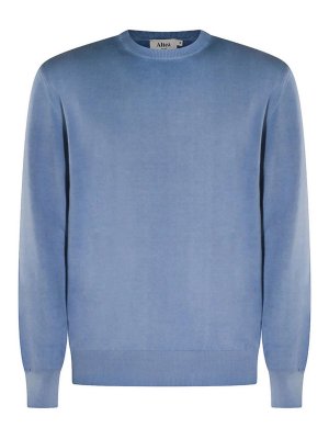 ALTEA: Strickpullover mit Rundhalsausschnitt - Rundhalspullover - Blau