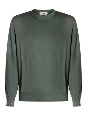 ALTEA: Strickpullover mit Rundhalsausschnitt - Rundhalspullover - Grün