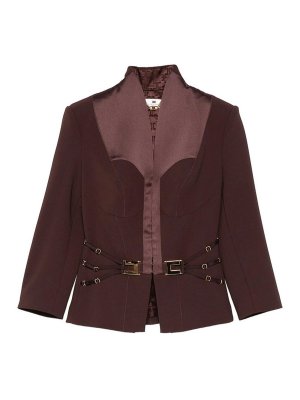 ELISABETTA FRANCHI: カジュアルジャケット - カジュアルジャケット - ブラウン