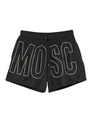 MOSCHINO: 水着 - スイムショーツ/スイムトランクス - 黒