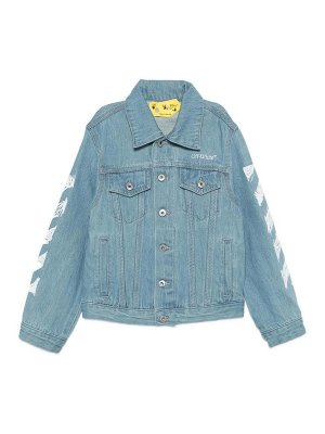 OFF-WHITE: Knielange Mäntel - Knielanger Mantel - Blau