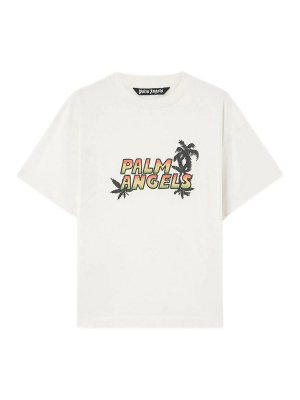 Palm Angels: Camisetas - Camiseta - Blanco