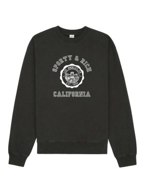 SPORTY & RICH: クルーネック - クルーネック - 黒